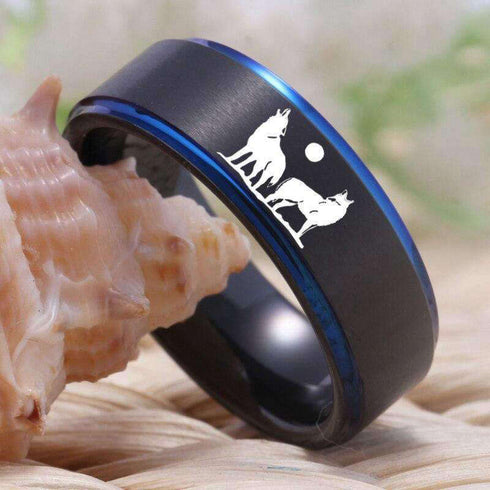 Bague Loup et Louve (Acier)